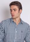 Camisa Aleatory Xadrez Manga Longa Modern