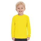 Camisa amarela Kids Rash Guard para crianças de 5 anos, UPF 50 ou mais, proteção solar, amarela, protetor de pele para uso externo, atlética, leve, de Camisa amarela Kids Rash Guard para crianças de 5 anos, UPF 50 ou mais, proteção solar, amarela, protetor de pele para uso externo, atlética, leve, de