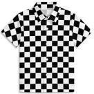 Camisa Amasnay Checkered Flag para meninos de manga curta havaiana 3-14Y
