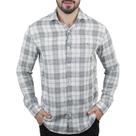 Camisa Aramis Linho Xadrez Cinza