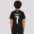 Camisa Atlético Mineiro Trevo Logo Infantil Preta e Branca 7 Hulk