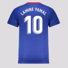 Camisa Barcelona Dryfit 10 Lamine Yamal Azul e Vermelha