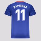 Camisa Barcelona Dryfit 11 Raphinha Azul e Vermelha