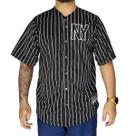 Camisa Baseball M10 Classic NY Listrado Preto Cor:PretoTamanho:M
