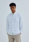Camisa Básica Masculina Manga Longa Slim Em Linho