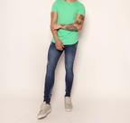 Camisa básica verde masculina