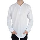 Camisa Bata Masculina Ogochi ML Gola Padre Branca - 00152018