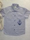 Camisa bebe infantil manga curta azul Have Fun
