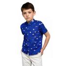 Camisa Bento Fábula Planetito Azul Social de Botão Inverno Camisa Bento Fábula Planetito Azul Social de Botão Inverno
