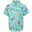 Camisa Bluey Toddler Boys Hawaiian Button Down 3T azul Camisa Bluey Toddler Boys Hawaiian Button Down 3T azul