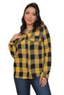 Camisa blusa xadrez feminina manga longa barata sku:cfx10