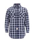 Camisa BOCOMAL resistente a llamas 7 oz para soldadura color azul marino y blanco