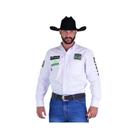 Camisa Bordada Country Masculina Radade BDE Rodeo Branca - Ref. 1376