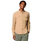 Camisa Botão GG Manga Longa Columbia Masculina Caqui