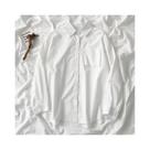Camisa Branca Oversized De Manga Longa Para Mulheres, Estilo Preppy Com Bolso, Blusa Solta Estilo