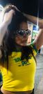 Camisa Brasil Bordada BabyLook Feminina