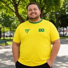 Camisa Brasil DRY FIT Big Plus Size G1 ao G3