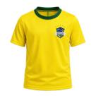 Camisa Brasil Escudo Dry Amarelo - Infantil Tamanho:12Cor:Amarelo