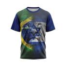 Camisa Brasil Leão da Tribo de Judá Tecido Dryfit
