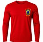 Camisa Brasil Manga Longa Copa do Mundo Bandeira cor:VermelhoTamanho:G2 Camisa Brasil Manga Longa Copa do Mundo Bandeira cor:VermelhoTamanho:G2