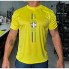 Camisa Brasil Masculina Adulto Homem Tamanho P M G GG