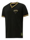 Camisa Brasil Retrô Preta Masculina Dourado Camisa Brasil Retrô Preta Masculina Dourado