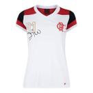 Camisa Braziline Flamengo Zico Retro Babylook Feminina