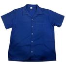 Camisa Brim Manga Curta Azul M Botao - EQPRO