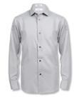 Camisa Calvin Klein Masculina - Vestido de Cetim Cinza, Manga Comprida, Tamanho 4