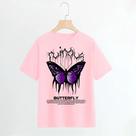 Camisa camiseta básica streetwear "Borboleta roxa BUTTERFLY"