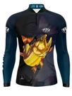 Camisa Camiseta Blusa de Pesca Dourado Masculino Feminino e Infantil Família Igual com uv50