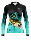 Camisa Camiseta Blusa de Pesca Tucunaré Masculino Feminino e Infantil Família igual com uv50