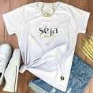 Camisa Camiseta Blusa Feminina Baby-Look Evangelica Cristã Igreja Gospel Church Jovem Fé Seja Luz Te