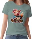 Camisa Camiseta Color Chefe Porco Cozinheiro Cozinha 2