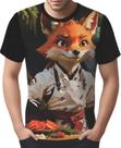 Camisa Camiseta Color Chefe Raposa Cozinheira Cozinha 0 Camisa Camiseta Color Chefe Raposa Cozinheira Cozinha 0