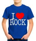 Camisa Camiseta de Algodão Infantil Juvenil Para Menino Menina Unissex I Love Rock Eu Amo Rock Roqueiros MD1