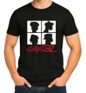 Camisa Camiseta de Algodão Masculina Feminina Unissex Banda GorillazZ Poster Rock HipHop M1