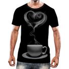 Camisa Camiseta Estampas Eu amo Café Coffee Grãos Arte HD 13