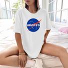 Camisa Camiseta Feminina Estampada Nasa Odonto 100% Algodão Fio 30.1 Penteado