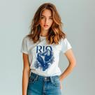 Camisa Camiseta Feminina Rio De Janeiro Inspo Farm Brasil Tucano Flora Algodão Confortavel Casual
