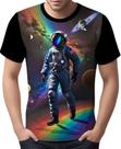 Camisa Camiseta Galaxias Astronauta Marte Lua Planetas 5