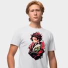 Camisa Camiseta Genuine Grit Masculina Estampada Algodão 30.1 Demon Slayer Tanjiro