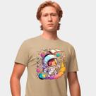Camisa Camiseta Genuine Grit Masculina Estampada Algodão 30.1 Mini Astronaut