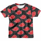 Camisa Camiseta Infantil Menino Naruto Nuvem Akatsuki Estampa 3D