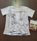 Camisa Camiseta Infantil Para Colorir com Estampa de Super Hérois com Canetinha Camisa Camiseta Infantil Para Colorir com Estampa de Super Hérois com Canetinha