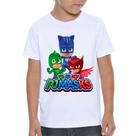 Camisa-camiseta Infantil Pj Masks Desenha animado Blusa unissex camisa 100%