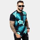 Camisa Camiseta Long Line Swag Estilo Longa Lindas Otima Qualidade Floral 50%polieste 50%algodao P M G GG G1 G2 G3 G4 PLUS SIZE