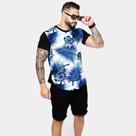 Camisa Camiseta Long Line Swag Estilo Longa Lindas Otima Qualidade Floral 50%polieste 50%algodao P M G GG G1 G2 G3 G4 PLUS SIZE