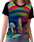 Camisa Camiseta Rave Jardim Psicodélico Good Vibe Cogumelo 9