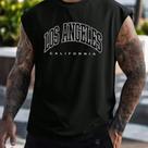 Camisa Camiseta Regata Oversized Larga Masculina Algodão Los Angeles Academia Adulto Machao Treino
